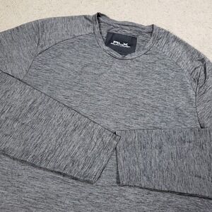 Ralph Lauren Shirt Men L Gray Heather RLX Classic Fit Stretch Active Long Sleeve